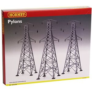 Hornby R530 Pylons for Model Railway OO Gauge, Model Train Accessories for Adding Scenery, Dioramas, Woodland, Buildings and More, Model Making Kits 1:76 Scale Model Accessory Hornby R530 Pylons for Model Railway OO Gauge, Model Train Accessories for Adding Scenery, Dioramas, Woodland, Buildings and More, Model Making Kits 1:76 Scale Model Accessory