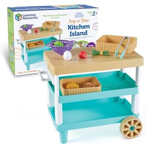 Learning Resources New Sprouts Prep ‘n Store Kitchen Island, Ages 2+, Toy Kitchen Accessories with 6 Pieces of Play Food Included Learning Resources New Sprouts Prep ‘n Store Kitchen Island, Ages 2+, Toy Kitchen Accessories with 6 Pieces of Play Food Included
