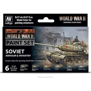 Vallejo VAL70202 Farb, Sowjetische Panzerung und Infanterie, AV Model Color Set-WWII Soviet Armour&Infantry,17 ml (Pack of 1) Vallejo VAL70202 Farb, Sowjetische Panzerung und Infanterie, AV Model Color Set-WWII Soviet Armour&Infantry,17 ml (Pack of 1)