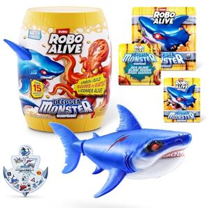 Robo Alive Deep Sea Monster Surprise (Shark) by ZURU, Surprise Unboxing and Electronic Animal Toy for Boys Robo Alive Deep Sea Monster Surprise (Shark) by ZURU, Surprise Unboxing and Electronic Animal Toy for Boys