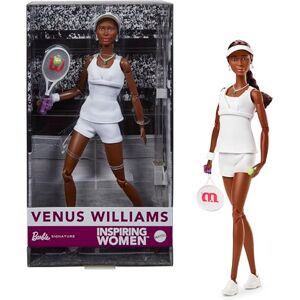 Barbie Inspiring Women Series, Venus Williams Fashion Doll With Signature Tennis Uniform and Racket, Includes Displayable Packaging, HRM49 Barbie Inspiring Women Series, Venus Williams Fashion Doll With Signature Tennis Uniform and Racket, Includes Displayable Packaging, HRM49