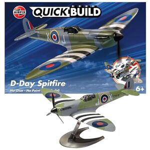 Airfix QUICKBUILD Model Aircraft Kits J6045 D-Day Spitfire Model Building Kit for Kids 6+, Construction Plane Toys for Boys & Girls Fighter Jet Planes & Toy Aeroplane Sets, Plane Enthusiast Gifts Airfix QUICKBUILD Model Aircraft Kits J6045 D-Day Spitfire Model Building Kit for Kids 6+, Construction Plane Toys for Boys & Girls Fighter Jet Planes & Toy Aeroplane Sets, Plane Enthusiast Gifts
