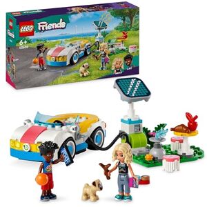 Lego Friends Electric Car and Charger, Eco Vehicle Toy for 6 Plus Year Old Girls, Boys & Kids, Role-Play Adventure Set with Mini-Doll Characters Nova and Zac and a Pet Dog Figure Small Gift Idea 42609