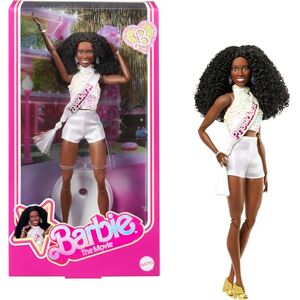 Barbie The Movie President Collectible Doll, Issa Rae as President Wearing Shimmery White Blouse & Short Set, With Dark Curly Hair & President Sash, JBJ55 Barbie The Movie President Collectible Doll, Issa Rae as President Wearing Shimmery White Blouse & Short Set, With Dark Curly Hair & President Sash, JBJ55