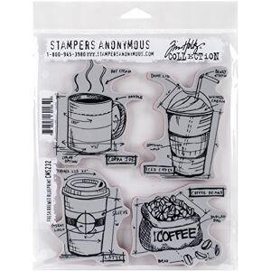Tim Holtz Fresh Brewed Blueprint - Stamps Tim Holtz Fresh Brewed Blueprint - Stamps