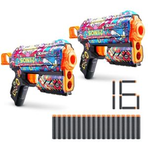 XSHOT 36740B Blaster with Air Pocket Technology Foam Darts, Robotnik, Flux XSHOT 36740B Blaster with Air Pocket Technology Foam Darts, Robotnik, Flux