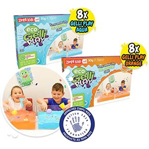 Zimpli Kids ZIMPLI 16 x Eco Gelli Play, Magically turns water into thick, colourful goo, Children's Montessori Preschool Play Toy, Eco-Friendly Play Toy Zimpli Kids ZIMPLI 16 x Eco Gelli Play, Magically turns water into thick, colourful goo, Children's Montessori Preschool Play Toy, Eco-Friendly Play Toy
