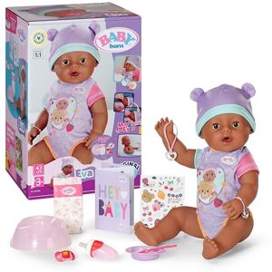 BABY born Eva, Baby Doll with 10 Functions and Accessories, For Children Aged 3 and Over, Works without Batteries, 43cm Tall Doll, 836408 Zapf Creation, Rosa BABY born Eva, Baby Doll with 10 Functions and Accessories, For Children Aged 3 and Over, Works without Batteries, 43cm Tall Doll, 836408 Zapf Creation, Rosa