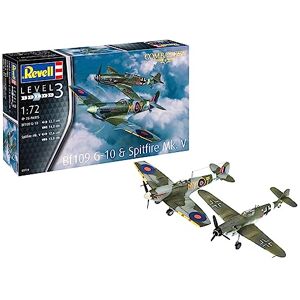 Revell 03710 Combat Set Messerschmitt Bf109G-10 & Spitfire Mk.V 1:72 Scale Unbuilt/Unpainted Plastic Model Kit Revell 03710 Combat Set Messerschmitt Bf109G-10 & Spitfire Mk.V 1:72 Scale Unbuilt/Unpainted Plastic Model Kit