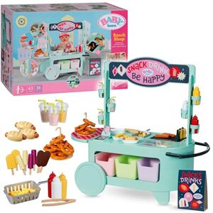 BABY born Snack Shop, Food Stand for Dolls with Cooking Sound Effects, 25 Different Fast Food Snacks, For Children Aged 3+, 835883 Zapf Creation BABY born Snack Shop, Food Stand for Dolls with Cooking Sound Effects, 25 Different Fast Food Snacks, For Children Aged 3+, 835883 Zapf Creation