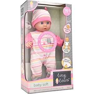 John Adams Tiny Tears Baby Soft with Sound 38cm soft bodied doll with 16 interactive sounds: One of the UK's best loved doll brands! Nurturing Dolls Ages 10m+ John Adams Tiny Tears Baby Soft with Sound 38cm soft bodied doll with 16 interactive sounds: One of the UK's best loved doll brands! Nurturing Dolls Ages 10m+