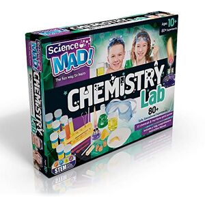 Science Mad SM40 Chemistry Lab Kit For Kids Learn About Chemicals With 80+ Safe, Educational Fun Experiments Includes 10 Chemicals and Real Flame Burner, 10+ Years,Multicolor,39cm Science Mad SM40 Chemistry Lab Kit For Kids Learn About Chemicals With 80+ Safe, Educational Fun Experiments Includes 10 Chemicals and Real Flame Burner, 10+ Years,Multicolor,39cm