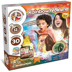 Science4you Rainbow Volcano Volcano Kit for Kids, Rainbow Lab + 12 Science Experiments, STEM Science Toys & Gifts for 8+ Year Olds Science4you Rainbow Volcano Volcano Kit for Kids, Rainbow Lab + 12 Science Experiments, STEM Science Toys & Gifts for 8+ Year Olds