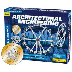 Thames & Kosmos Architectural Engineering, Kids Science Kit, Learning Resources About Architectural Design, STEM Toys for Science Experiments, Age 8+, Silver Thames & Kosmos Architectural Engineering, Kids Science Kit, Learning Resources About Architectural Design, STEM Toys for Science Experiments, Age 8+, Silver
