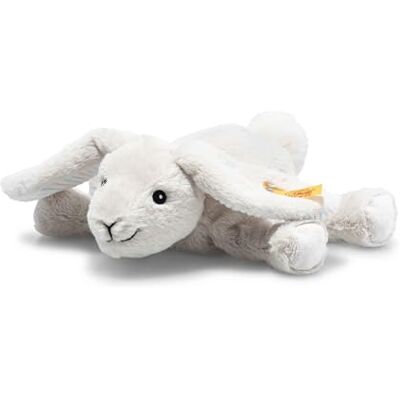 Steiff Floppy Hoppel Rabbit cuddly toy, cute stuffed toy, boys, girls & babies from 0 months, Friends, plush animal 20 cm, light grey, 242694 Steiff Floppy Hoppel Rabbit cuddly toy, cute stuffed toy, boys, girls & babies from 0 months, Friends, plush animal 20 cm, light grey, 242694