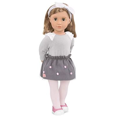 Our Generation – 18-Inch Fashion Doll – Lifelike Brown Hair & Green Eyes – Pom Pom Skirt Outfit – Pretend Play 3+ Years– Bina Our Generation – 18-Inch Fashion Doll – Lifelike Brown Hair & Green Eyes – Pom Pom Skirt Outfit – Pretend Play 3+ Years– Bina
