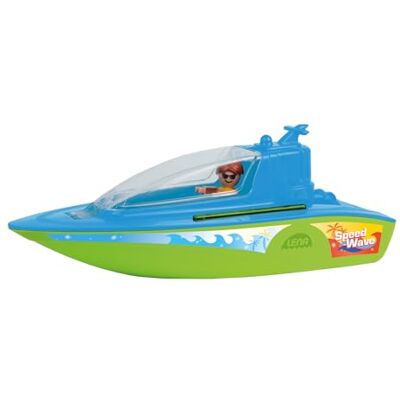 Lena BOAZZ Sports Boat 36 cm, Toy Boat Suitable for Indoor and Outdoor Use, for Children from 2 Years, Cabin to Open, Two Seats Plus Toy Figure Lena BOAZZ Sports Boat 36 cm, Toy Boat Suitable for Indoor and Outdoor Use, for Children from 2 Years, Cabin to Open, Two Seats Plus Toy Figure