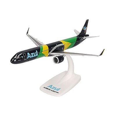 Herpa Snap-Fit airplane model Azul Brazilian Airlines Airbus A321neo “Brazilian Flag livery” – PR-YJE " on scale of 1:200, plastic miniature with pedastal, model building, collectors edition Herpa Snap-Fit airplane model Azul Brazilian Airlines Airbus A321neo “Brazilian Flag livery” – PR-YJE " on scale of 1:200, plastic miniature with pedastal, model building, collectors edition