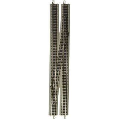 Bachmann 44876 E-Z Track 6 Single Crossover Turnout Right (1/card) N Scale, Grey, 6 UK Bachmann 44876 E-Z Track 6 Single Crossover Turnout Right (1/card) N Scale, Grey, 6 UK