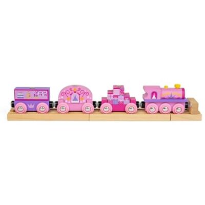 Bigjigs Rail Princess Train Pink Wooden Trains Montessori Fairytale Railway Model with Sparkles, Cakes & Presents Wood Play Sets for Toddlers Learning Gifts for Kids Age 3 Years+ Bigjigs Rail Princess Train Pink Wooden Trains Montessori Fairytale Railway Model with Sparkles, Cakes & Presents Wood Play Sets for Toddlers Learning Gifts for Kids Age 3 Years+