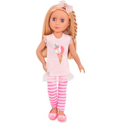 Glitter Girls – 14-Inch Fashion Doll Blonde Hair & Blue Eyes Pink Tunic, Striped Leggings, Hair Bow & Ballet Shoes – Dolls For 3+ Years Year Old Girls – Lacy Glitter Girls – 14-Inch Fashion Doll Blonde Hair & Blue Eyes Pink Tunic, Striped Leggings, Hair Bow & Ballet Shoes – Dolls For 3+ Years Year Old Girls – Lacy