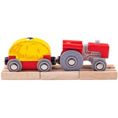 Bigjigs Toys Bigjigs Rail Red Tractor & Wagon, 2 Piece Wooden Train Toy Heritage Wooden Tractor & Wagon, Compatible with Most Major Wooden Railway Brands, Gift for Toddlers & Children Age 3+ Bigjigs Toys Bigjigs Rail Red Tractor & Wagon, 2 Piece Wooden Train Toy Heritage Wooden Tractor & Wagon, Compatible with Most Major Wooden Railway Brands, Gift for Toddlers & Children Age 3+
