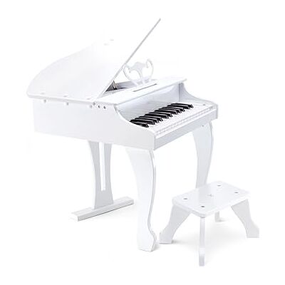 Hape Deluxe White Grand Piano Thirty-Key Piano Toy with Stool, Electronic Keyboard Musical Toy Set for Kids 3 Years+ Hape Deluxe White Grand Piano Thirty-Key Piano Toy with Stool, Electronic Keyboard Musical Toy Set for Kids 3 Years+