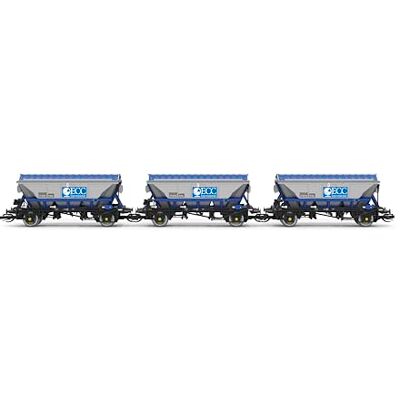 Hornby TT:120 TT6049 CDA Hopper, ECC, No.375081, 375043, 375018, Triple Pack Wagons Hornby TT:120 TT6049 CDA Hopper, ECC, No.375081, 375043, 375018, Triple Pack Wagons