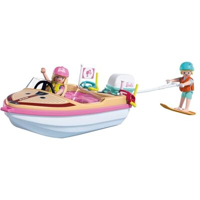 Playmobil Barbie x Barbie Adventure Boat Speedboat with Barbie & Ken Malibu Summer Vibes & Water Adventure Creative Playset for Children Aged 4+ 72122 Playmobil Barbie x Barbie Adventure Boat Speedboat with Barbie & Ken Malibu Summer Vibes & Water Adventure Creative Playset for Children Aged 4+ 72122