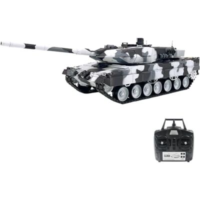 RCARTOYRTR RC Tank, 1:16 2.4G RC German Leopard 2 A6 Heavy Tank Model, Simulation Military Vehicle with Lights&Sounds&Smoke and 320° Turret Rotation, and Toys for RC Hobbyist RCARTOYRTR RC Tank, 1:16 2.4G RC German Leopard 2 A6 Heavy Tank Model, Simulation Military Vehicle with Lights&Sounds&Smoke and 320° Turret Rotation, and Toys for RC Hobbyist
