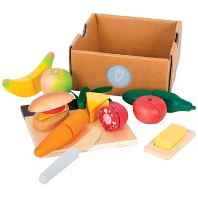 Small Foot Cuttable Lunch Set "fresh", wood, accessory for play kitchens & stores, role play toy for ages 2+ yrs., 12331 Small Foot Cuttable Lunch Set "fresh", wood, accessory for play kitchens & stores, role play toy for ages 2+ yrs., 12331