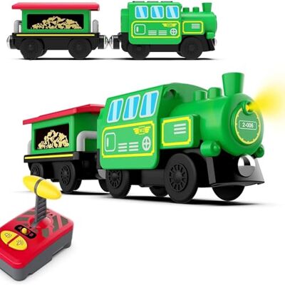OBEST Motorized Train for Wooden Tracks, Battery Operated Locomotive Train,Remote Control Locomotive Train Set for Toddlers, Electric Train Toy Compatible with Thomas Brio Railway Track OBEST Motorized Train for Wooden Tracks, Battery Operated Locomotive Train,Remote Control Locomotive Train Set for Toddlers, Electric Train Toy Compatible with Thomas Brio Railway Track
