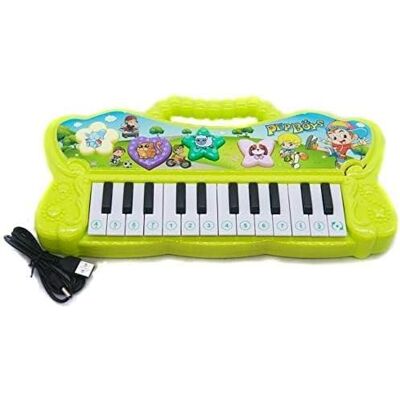 Neel Saanjh Electric Kids Piano Keyboard Toy, Multifunctional Musical Organ with Lights, Animal Sounds & Music, Sensory Learning Toy, Educational Electronic Piano for Toddlers Age 3+, (Green) Neel Saanjh Electric Kids Piano Keyboard Toy, Multifunctional Musical Organ with Lights, Animal Sounds & Music, Sensory Learning Toy, Educational Electronic Piano for Toddlers Age 3+, (Green)