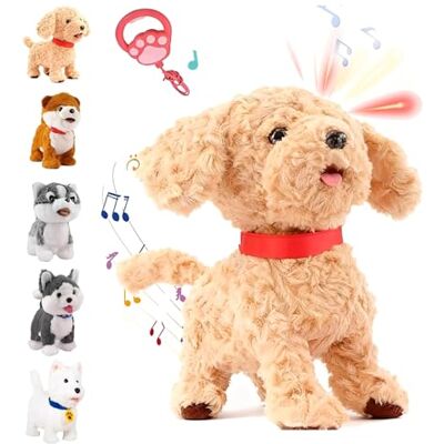 OKESYO Interactive Puppy Toy for Kids, Electronic Puppy Toy with Leash, Walks, Barks, Shake Tail and Talk, Cute Plush Toy Dog for Girls and Boys Birthday Gifts OKESYO Interactive Puppy Toy for Kids, Electronic Puppy Toy with Leash, Walks, Barks, Shake Tail and Talk, Cute Plush Toy Dog for Girls and Boys Birthday Gifts