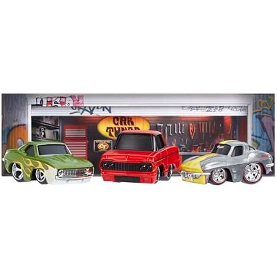 MGA Entertainment CarTuned 3 Pack Series 3 Muscle Madness (Assorted) Weighs 40+ Grams, with Real Rubber Tyres & Metal Bodies, Crafted for Collectors MGA Entertainment CarTuned 3 Pack Series 3 Muscle Madness (Assorted) Weighs 40+ Grams, with Real Rubber Tyres & Metal Bodies, Crafted for Collectors