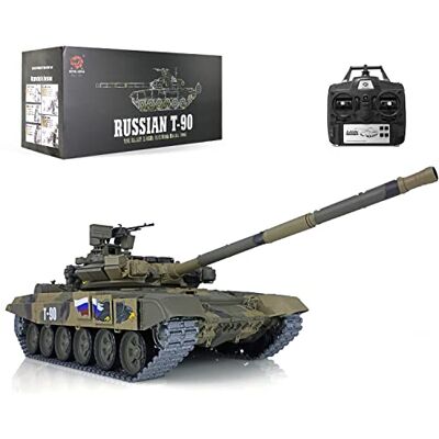 Heng Long Remote Control 2.4Ghz 1/16 Scale Russian T-90 Main Battle Air Soft RC Tank Smoke & Sound (Upgrade Version w/Metal Gear & Tracks) Heng Long Remote Control 2.4Ghz 1/16 Scale Russian T-90 Main Battle Air Soft RC Tank Smoke & Sound (Upgrade Version w/Metal Gear & Tracks)