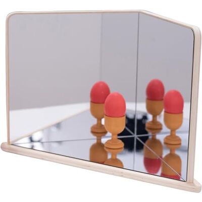 tickit Wooden 4-Way Mirror – Funhouse Reflection Toy for Kids , Birch Plywood Mirror for Sensory and Imaginative Play , 90° Corner Design for Infinite Reflections tickit Wooden 4-Way Mirror – Funhouse Reflection Toy for Kids , Birch Plywood Mirror for Sensory and Imaginative Play , 90° Corner Design for Infinite Reflections