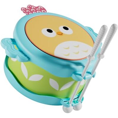 HGENAHGTF Childrens Double Sided Owl Drum Musical Toy Safe Safe Construction for Educational Rhythm Activity, Interactive Educational Activity and Sensory Play HGENAHGTF Childrens Double Sided Owl Drum Musical Toy Safe Safe Construction for Educational Rhythm Activity, Interactive Educational Activity and Sensory Play