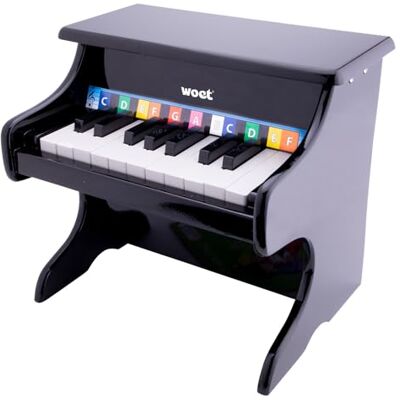 New Classic Toys Woet® Black Wooden Toy Piano with 18 Keys & Song Book Toy Musical Instrument, Wooden Music Toy, Rhythm & Melody Play, Creative Music Play, Educational Toy, Age 3 Years+ New Classic Toys Woet® Black Wooden Toy Piano with 18 Keys & Song Book Toy Musical Instrument, Wooden Music Toy, Rhythm & Melody Play, Creative Music Play, Educational Toy, Age 3 Years+