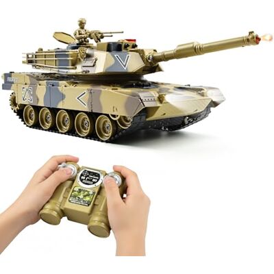kaim 1/24 RC Tank,Remote Control Tank for Boys with Smoke, Lights & Sounds,2.4GHz US M1A2 Abrams Army Model,Military Toys Gift for Kids Ages 6+ kaim 1/24 RC Tank,Remote Control Tank for Boys with Smoke, Lights & Sounds,2.4GHz US M1A2 Abrams Army Model,Military Toys Gift for Kids Ages 6+