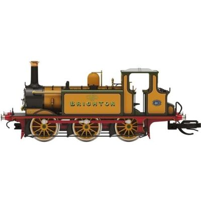 Hornby TT:120 TT3039M LB&SCR Terrier 40 'Brighton' Steam Locomotive Era 2 Model Train Railroad Car, Yellow, Green Hornby TT:120 TT3039M LB&SCR Terrier 40 'Brighton' Steam Locomotive Era 2 Model Train Railroad Car, Yellow, Green