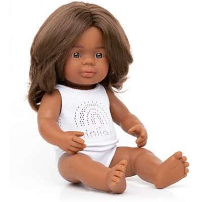 Miniland Baby doll Australian Aboriginal girl 38cm in retail box with underwear Miniland Baby doll Australian Aboriginal girl 38cm in retail box with underwear