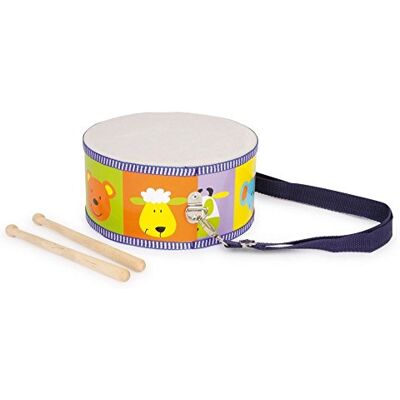 small foot 3315 childrens drum musical toy with colorful animal motives, carrying straps and wooden drumsticks small foot 3315 childrens drum musical toy with colorful animal motives, carrying straps and wooden drumsticks