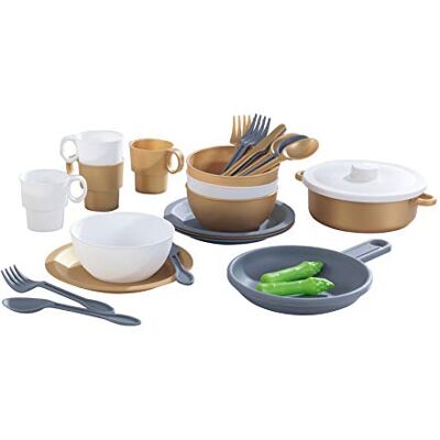 KidKraft 63532 27-Piece Cookware Play Kitchen Set In Modern Metallic Colours Cooking & Eating Utensils and Accessories Set for Kids Play Kitchen KidKraft 63532 27-Piece Cookware Play Kitchen Set In Modern Metallic Colours Cooking & Eating Utensils and Accessories Set for Kids Play Kitchen