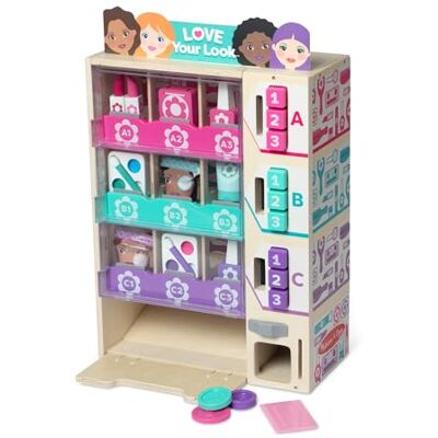 Melissa & Doug Sort, Stock, Select Beauty Kiosk Vending Machine Play Set, Pretend Makeup Wooden Toy For Boys and For Girls 3+- FSC Certified Melissa & Doug Sort, Stock, Select Beauty Kiosk Vending Machine Play Set, Pretend Makeup Wooden Toy For Boys and For Girls 3+- FSC Certified