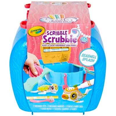 CRAYOLA Scribble Scrubbie Pets, Ocean Animals Playset, Color & Wash Creative Toy, Gift for Kids, Age 3, 4, 5, 6 CRAYOLA Scribble Scrubbie Pets, Ocean Animals Playset, Color & Wash Creative Toy, Gift for Kids, Age 3, 4, 5, 6