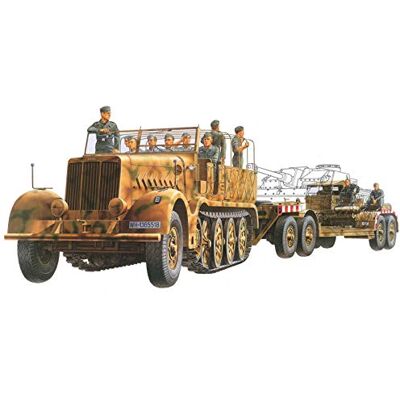 Tamiya 300035246-1:35 WWII special operations vehicle 9 Famo with low-bed trailer Tamiya 300035246-1:35 WWII special operations vehicle 9 Famo with low-bed trailer