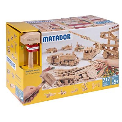 Matador 11717 E717 Construction Kit, Wood-Coloured, from 5 Years, Colourful Matador 11717 E717 Construction Kit, Wood-Coloured, from 5 Years, Colourful