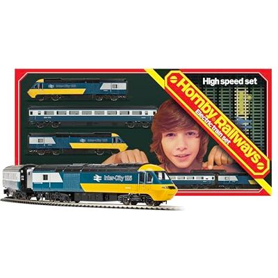 Hornby Train Set R1289M BR High Speed Retro Analogue Set OO Gauge Locomotives Model Railway Sets, Starter Electric Train Kits Diesel Engine Building Kits Hornby Train Set R1289M BR High Speed Retro Analogue Set OO Gauge Locomotives Model Railway Sets, Starter Electric Train Kits Diesel Engine Building Kits