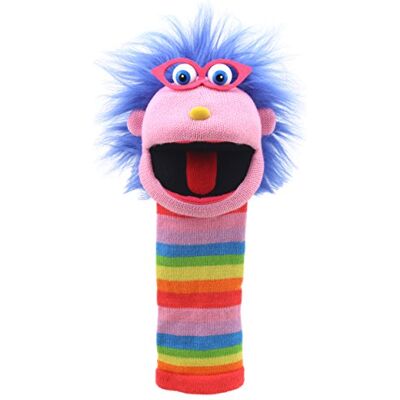 The Puppet Company Gloria Sockettes Hand Puppet Knitted Glove Puppets for Kids & Adults, Interactive Toy with Squeaker, Fun Puppets Show Theatre for Children & Toddlers, 38 cm The Puppet Company Gloria Sockettes Hand Puppet Knitted Glove Puppets for Kids & Adults, Interactive Toy with Squeaker, Fun Puppets Show Theatre for Children & Toddlers, 38 cm